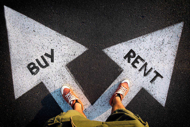 buy vs rent decision arrows